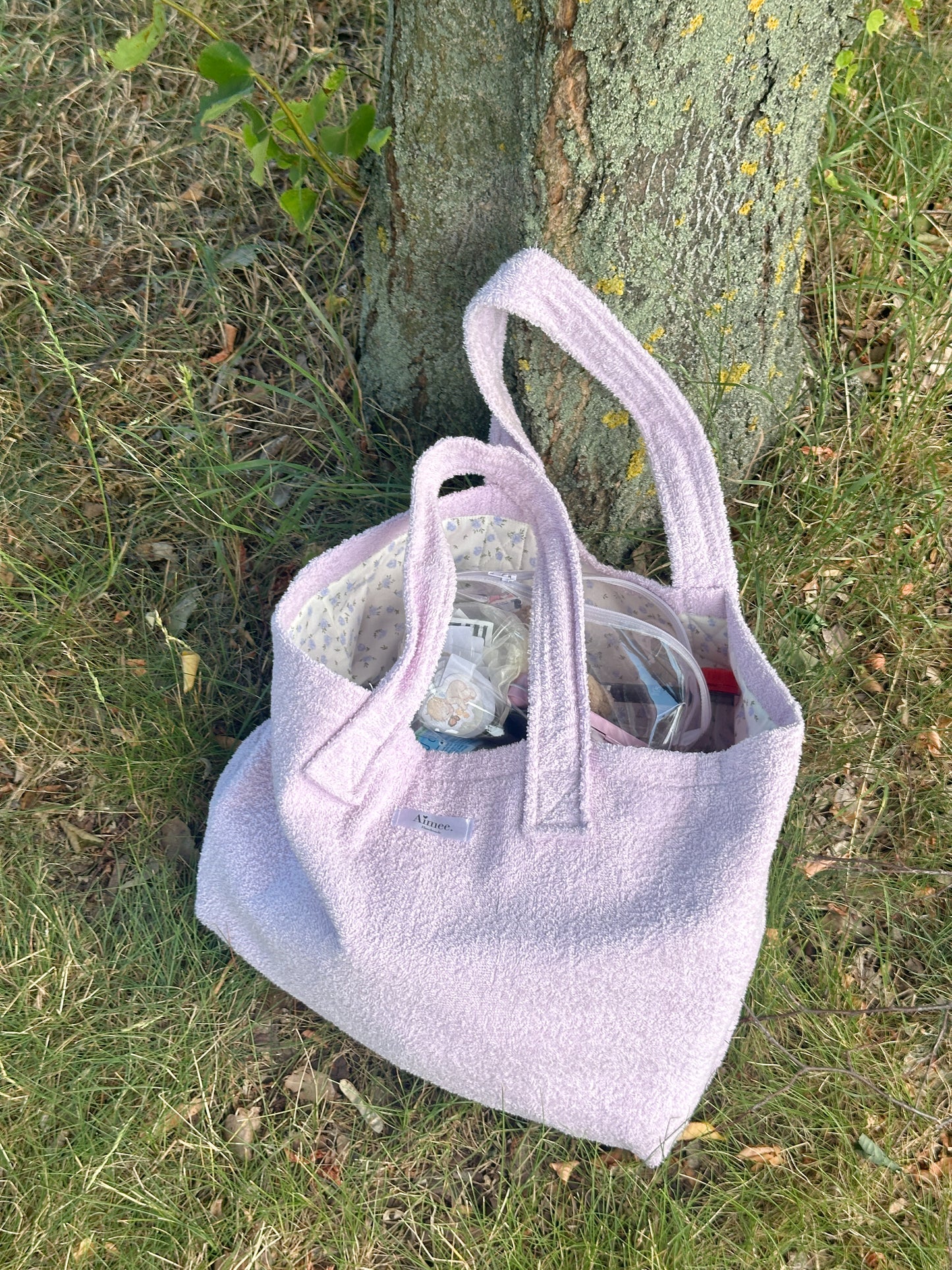lavender tote bag