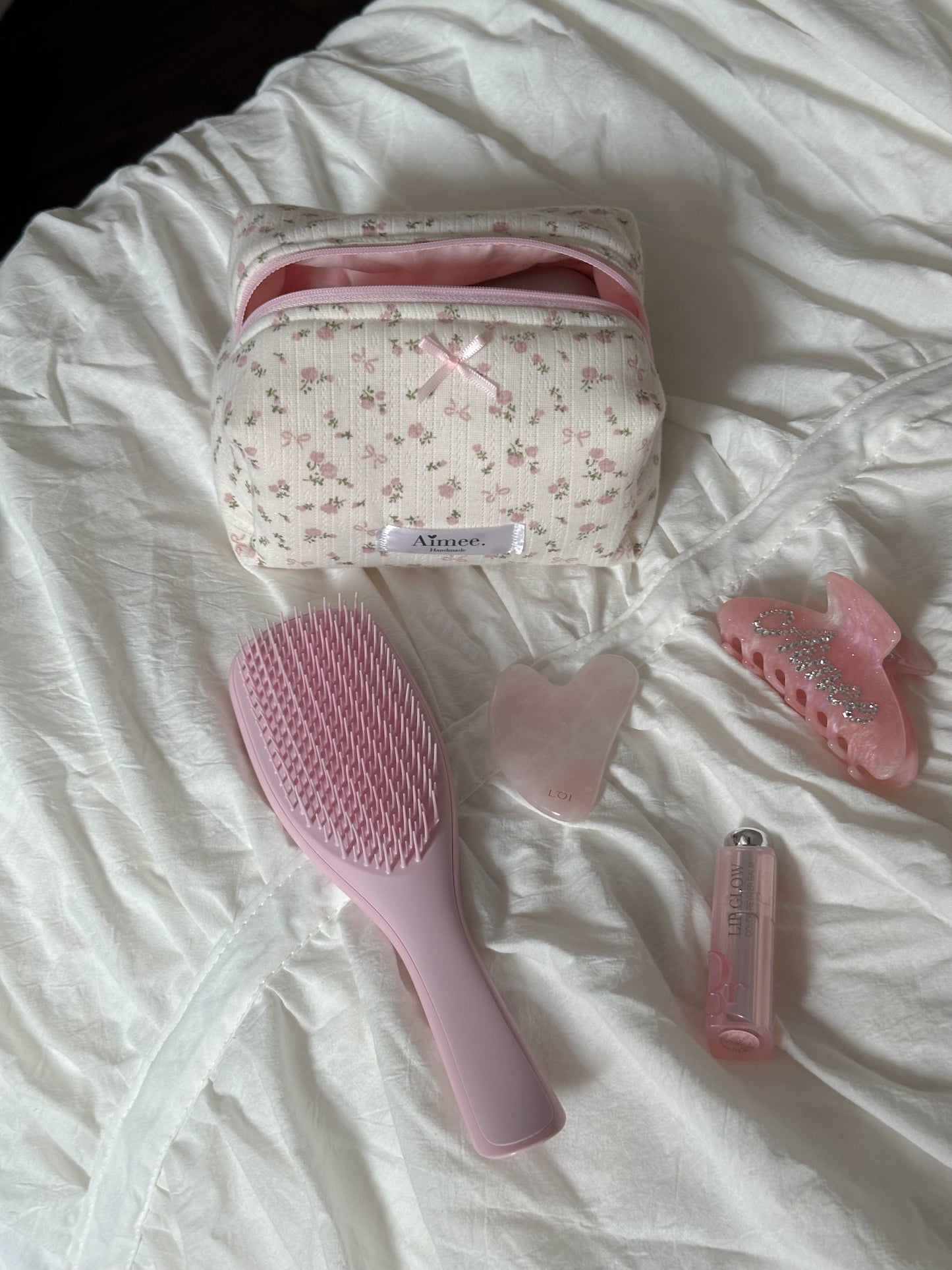 blossom bow beauty bag