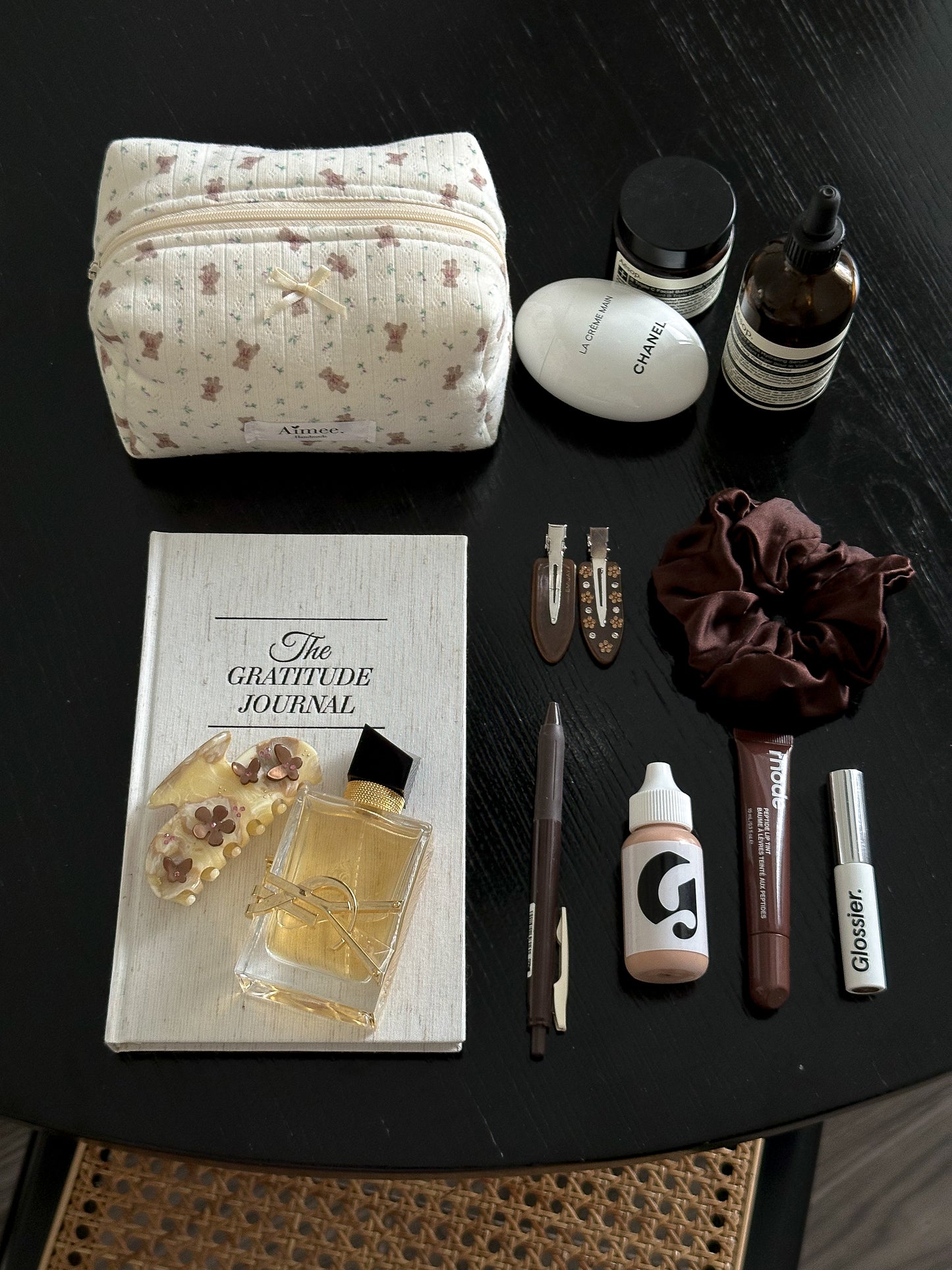 teddy bear beauty bag